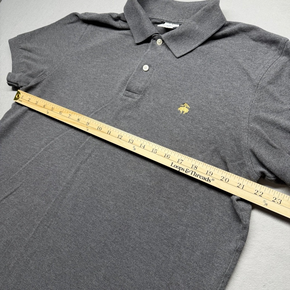 Brooks Brothers 1818 Performance Polo Men's XL Gray Slim Fit Cotton - Picture 4 of 8